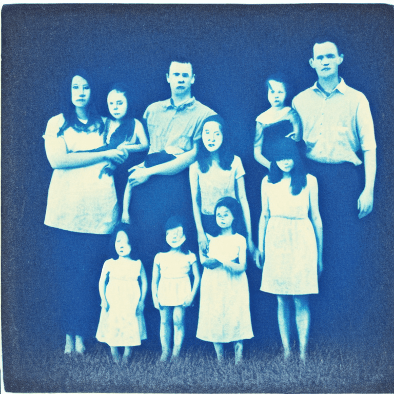 AI generated: cyanotype, family

 

