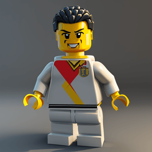 AI generated: 3D rendering of LEGO, cristiano ronaldo --v 5.2 --stylize 300 --ar 2:3