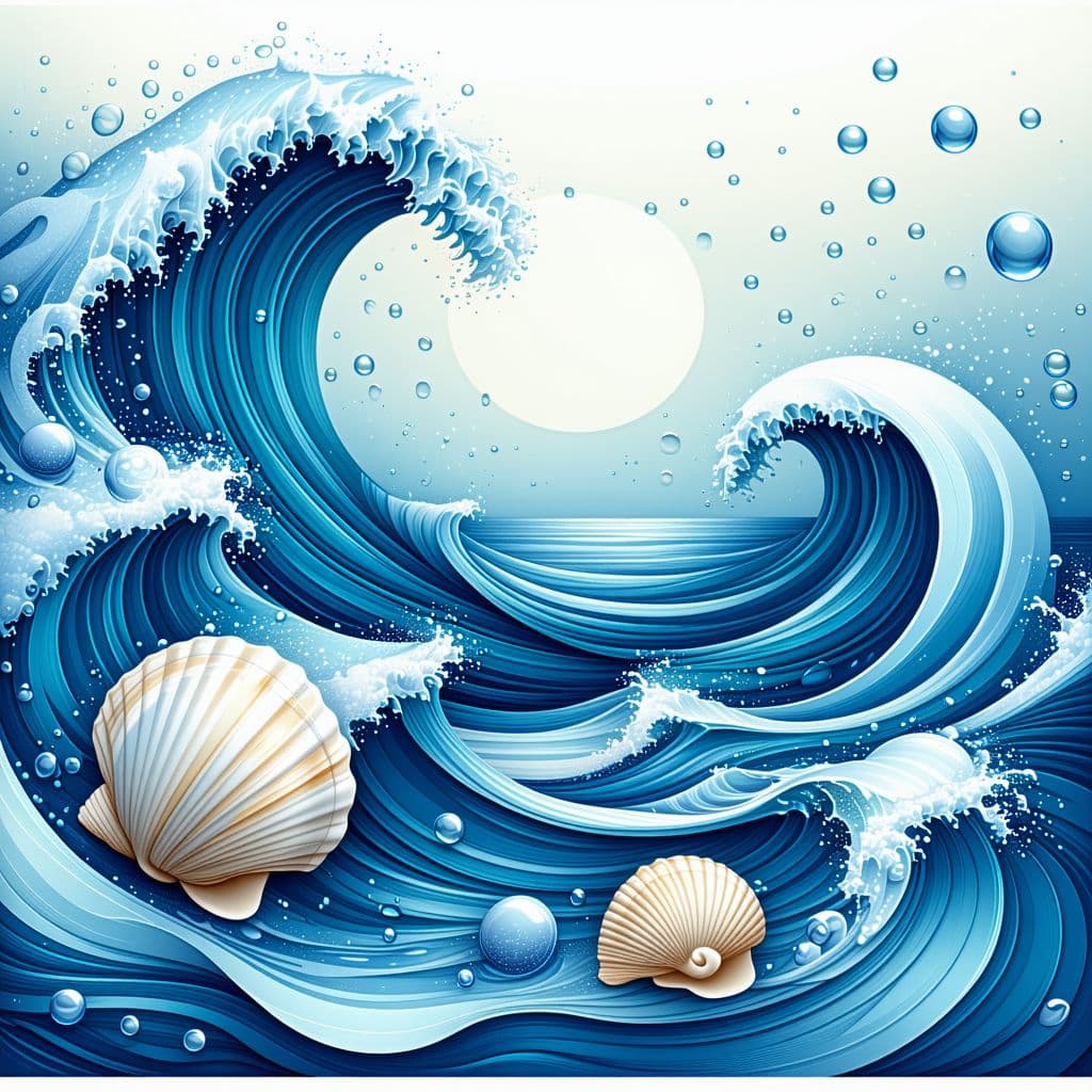 AI generated: **Ocean Waves:** A flowing, water-inspired mandala with wavy patterns forming concentric circles. Th...