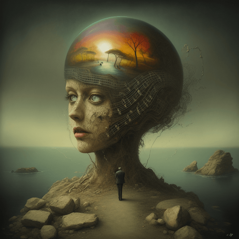 AI generated: music Album cover picture, surreal art, oil picture,  rock