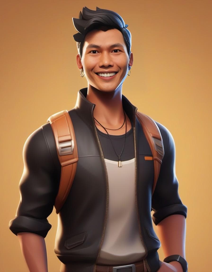 AI generated: fortnite art style, ted kazynski playing fortnite