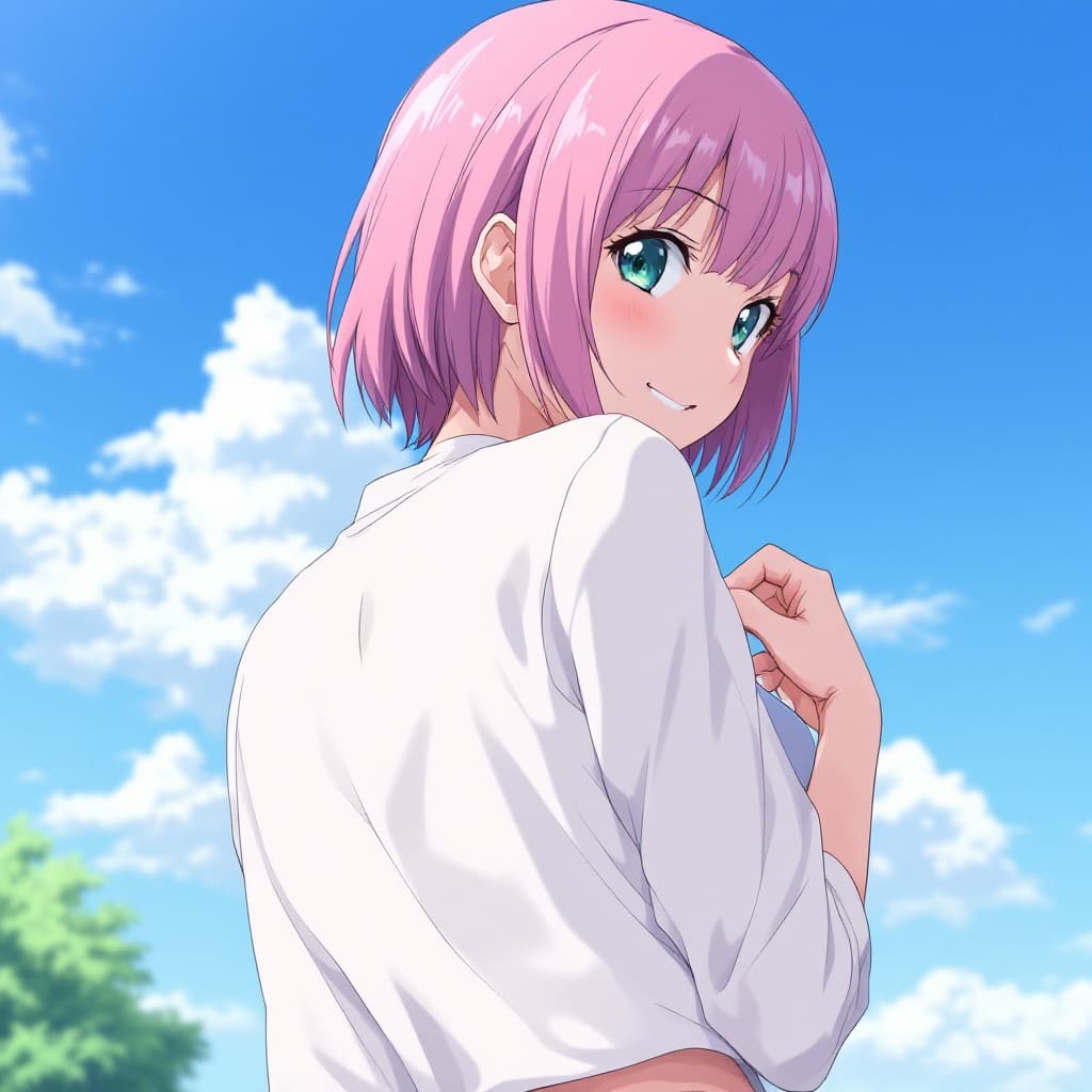 AI generated: score_9, score_8_up, score_7_up, score_6_up, score_5_up, score_4_up, glshs, hinata hyuuga, back view...