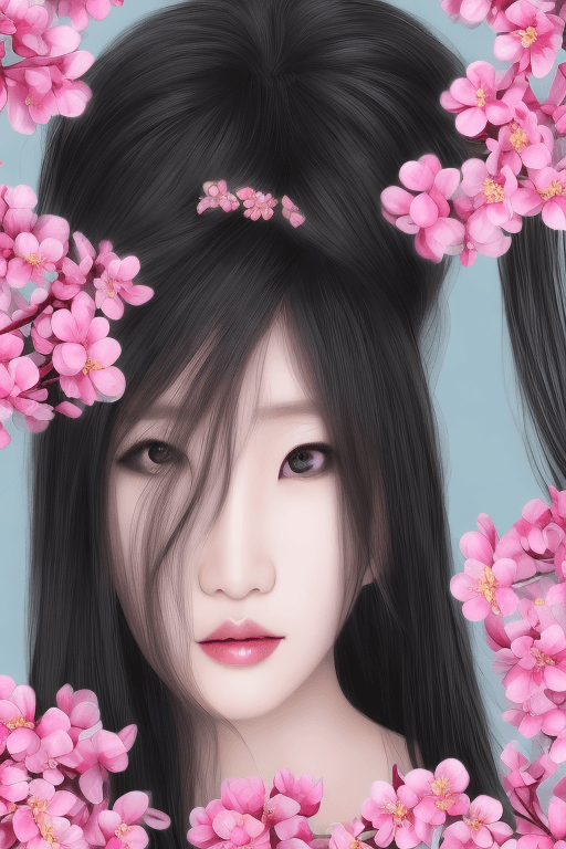 AI generated: Beautiful Korean woman, kpop idol, (white hair), (braided ponytail), (small breasts:1.5), symmetrica...