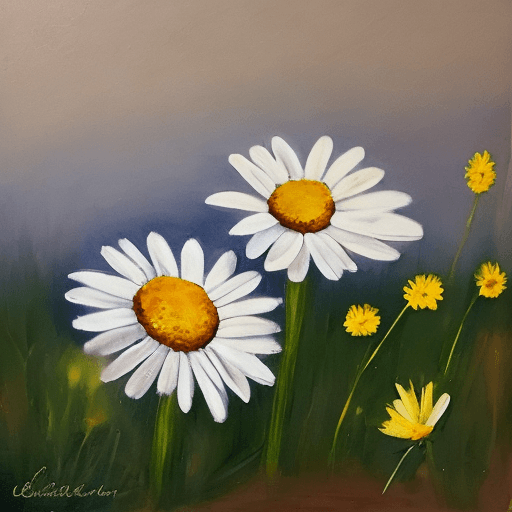 AI generated: two daisies