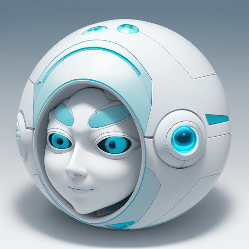 AI generated: **External Design**

- Head: Harmonious design with semi-spherical sky blue dome and white base
- Fa...
