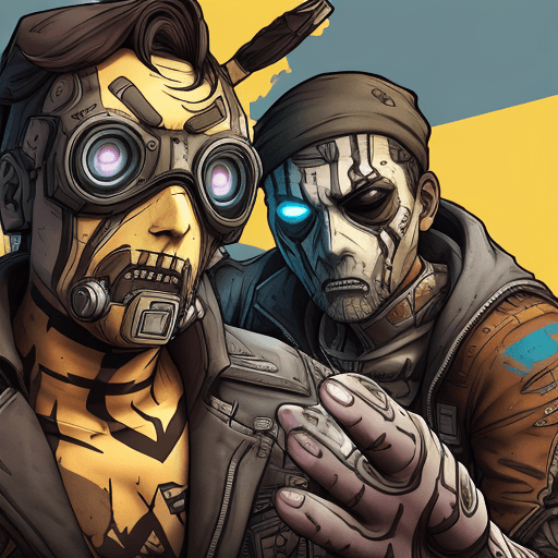 AI generated: High resolution background image borderlands boss style