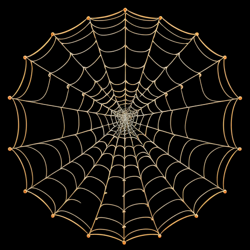 AI generated: logo spider web modern music studio innovating