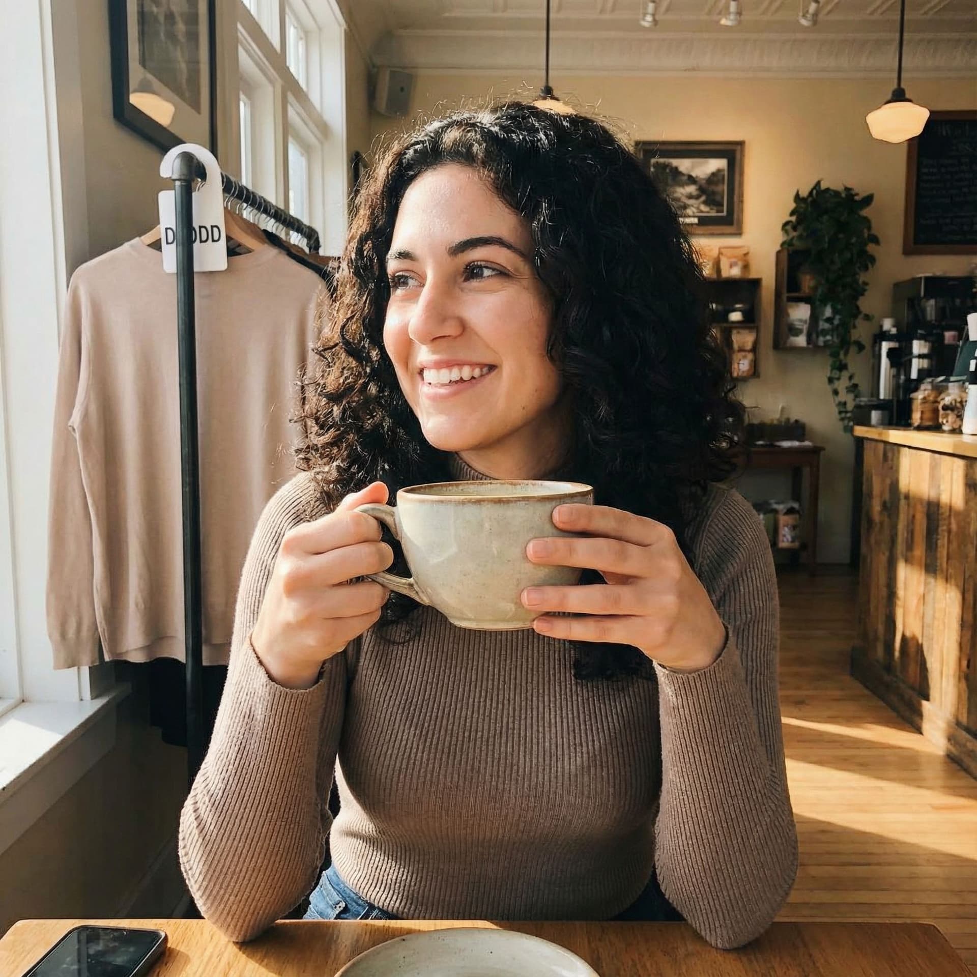 AI generated: A beautiful lady with the size of the cup is DDDD