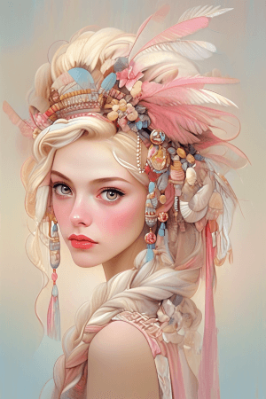 AI generated: A playful and adventurous person, Concept-Smell Synesthesia style, with vibrant makeup, whimsical st...