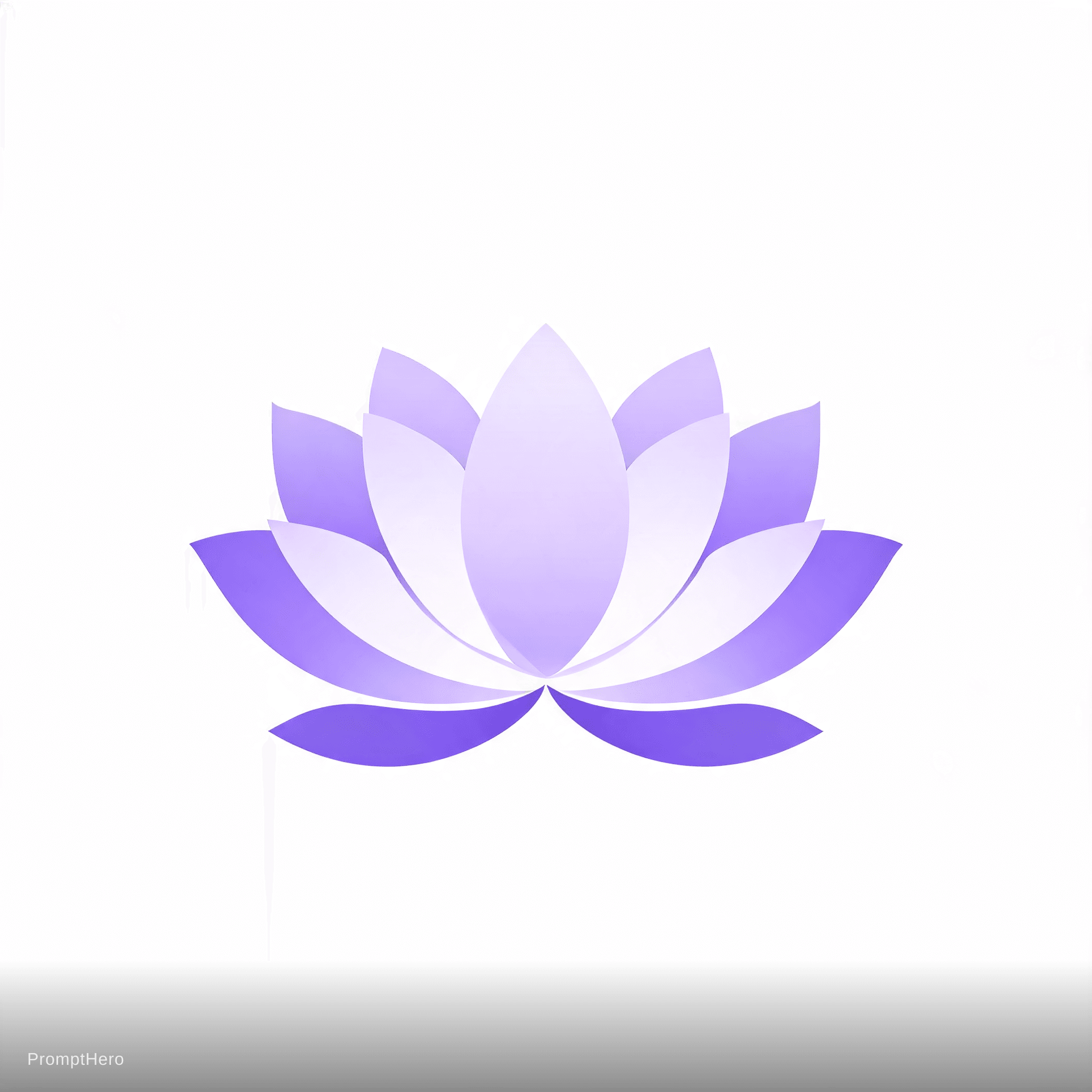 AI generated: Yoga studio, lotus flower, zen and peaceful, soft purple gradient