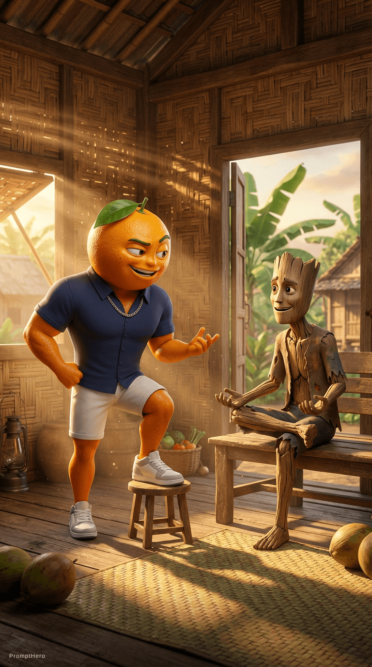 AI generated: Ultra-detailed cinematic 3D scene, stylized realism with Pixar-quality rendering, vertical compositi...