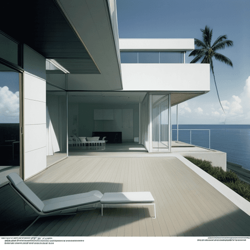 AI generated: Hyper realistic eye level exterior photo of a midazula tmilft  bleachcentury modern style house over...