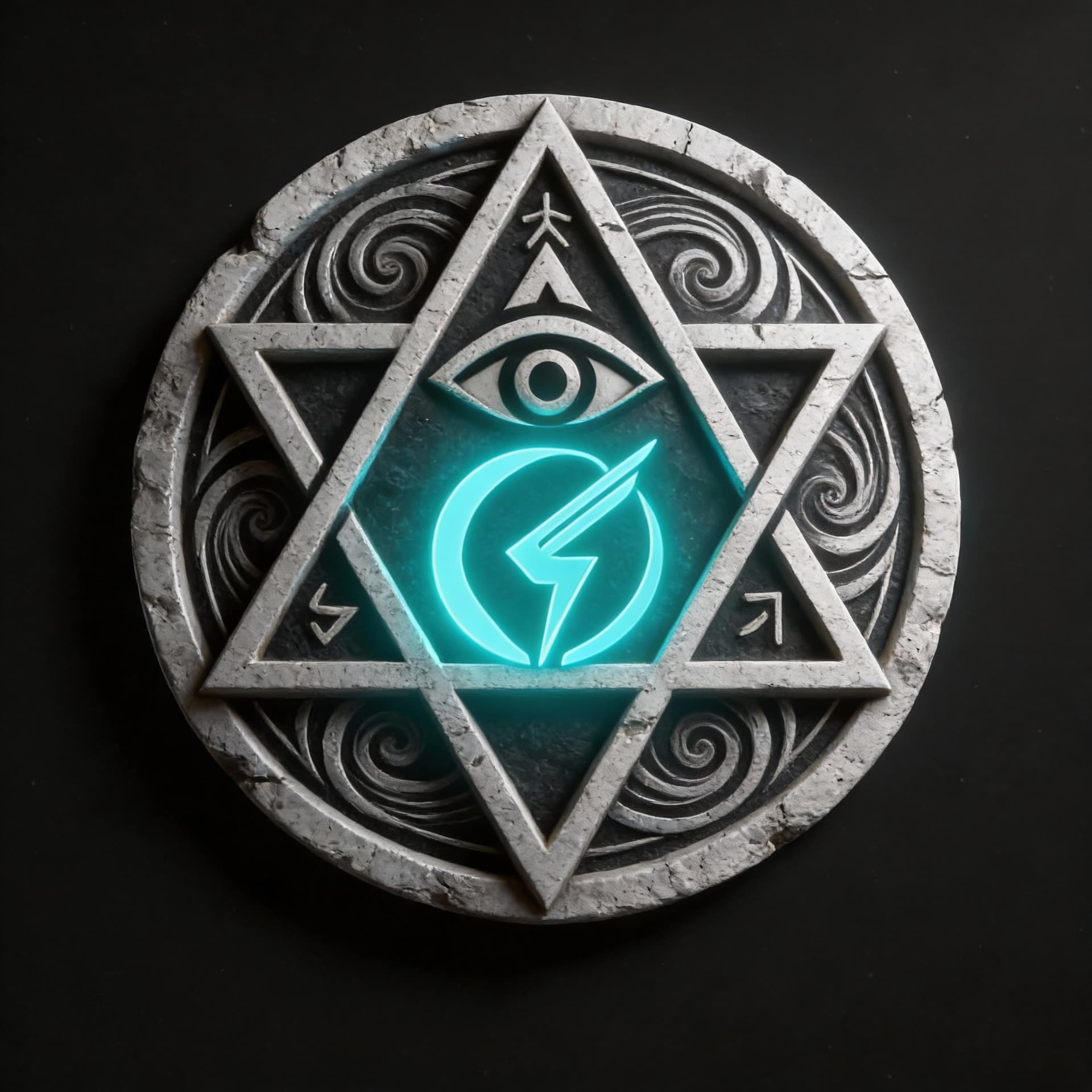 AI generated: Create a new sigil that represents all three sigil references. Unreal Engine 5, Ultra-realistic, int...