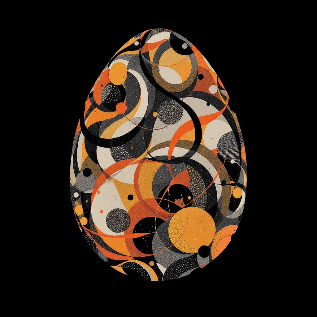 AI generated: abstract egg design, in remembrance of the 30th anniversary of the Oklahoma City bombing 
