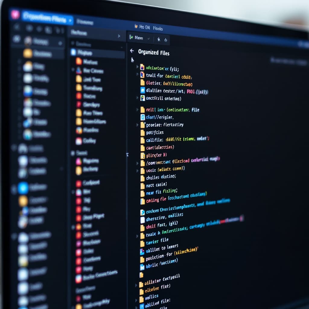 AI generated: Organized file on computer screen