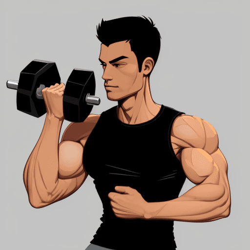 AI generated: Man carrying weights, with thin body and muscular arms. tshirt vector