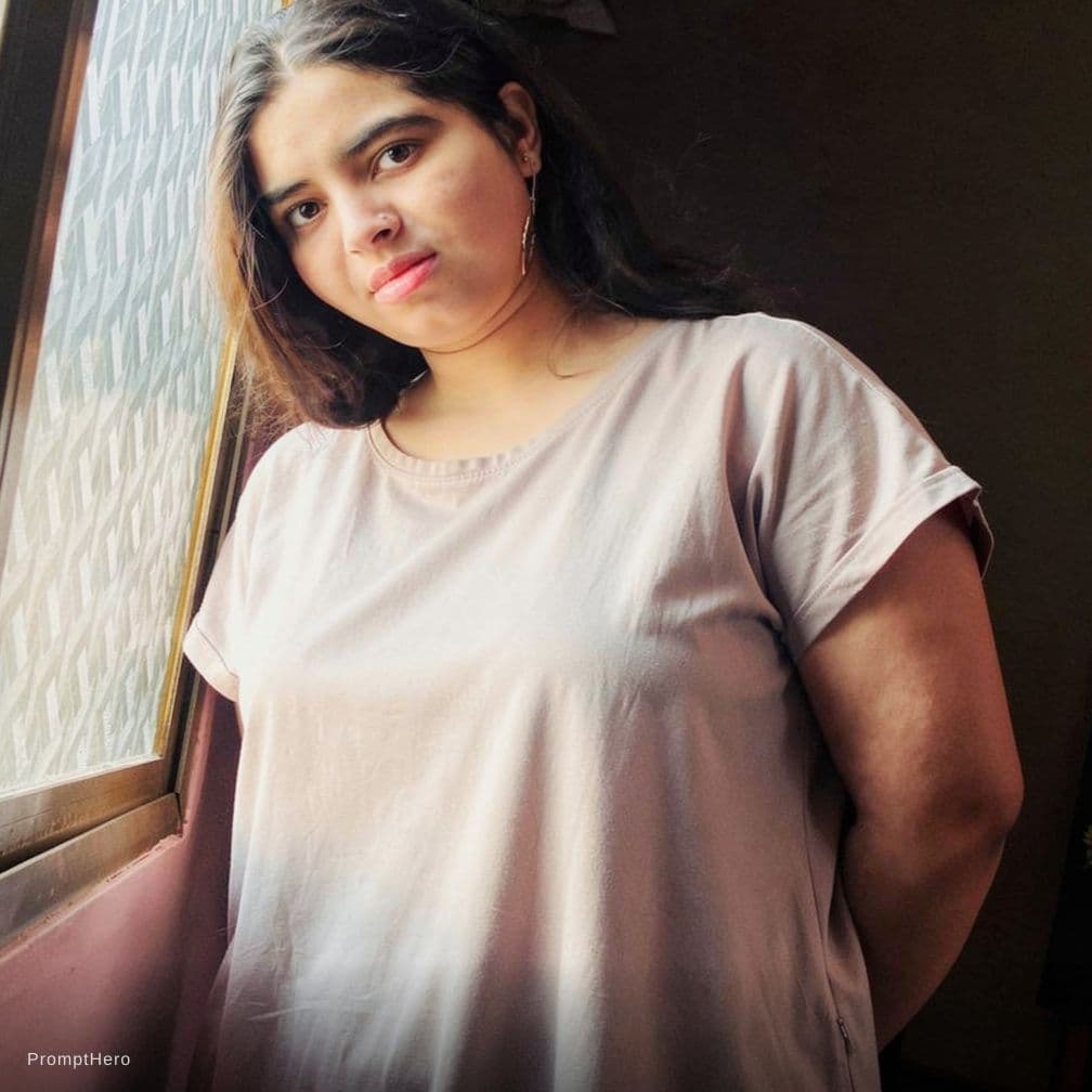 AI generated: casual photo of dua lipa posing for a fan, long one piece casual dress