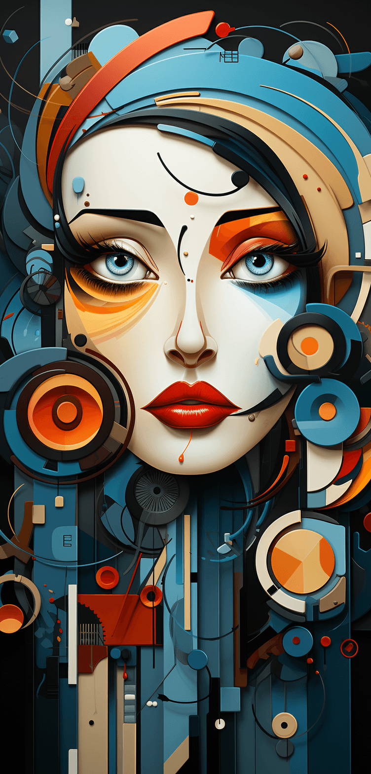 AI generated: an abstract painting of a beautiful girl, in the style of Pablo Picasso, masterpiece, highly imagina...