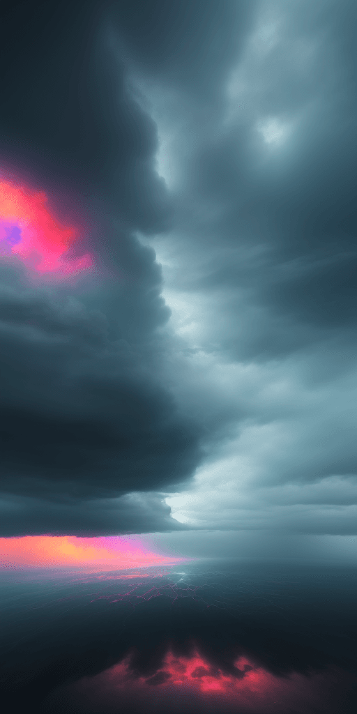 AI generated: A sky collapsing in on itself , epic , 8k , hd , colorful 