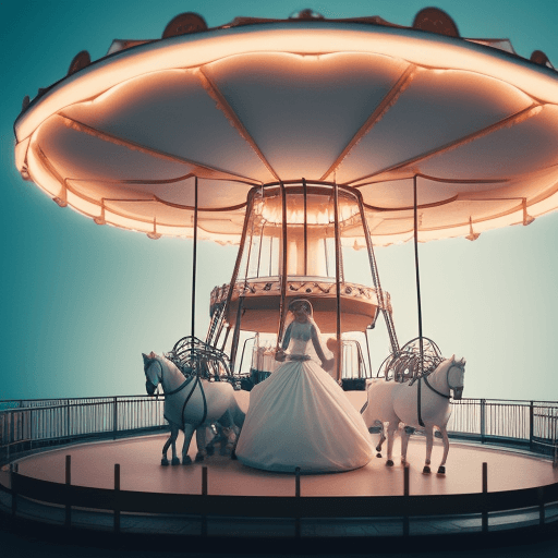 AI generated: Kodak photography of marry-go-round, dreamy mood, instagram mood, 8k, minimalism, modern, --ar 4:3