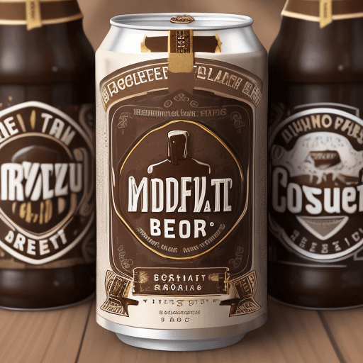 AI generated: modern beer label, stout, chocolate, cream, marzipan  
