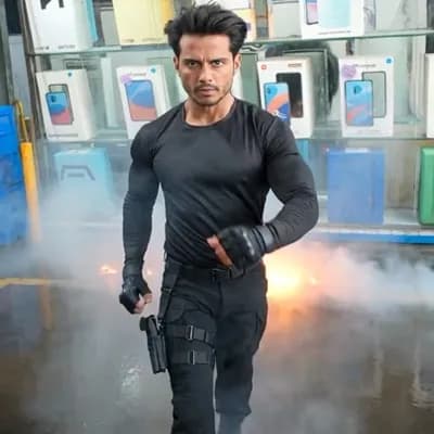 AI generated video: Cinematic action movie sequence, ultra-realistic live-action style.
Use the uploaded reference image...