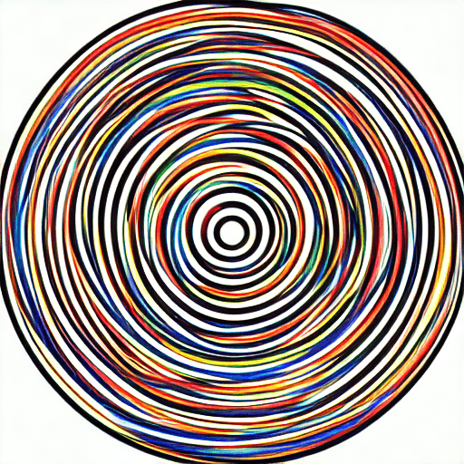AI generated: En So circle, in the style of bold colorful lines, made of wire, flawless line work, captivating por...