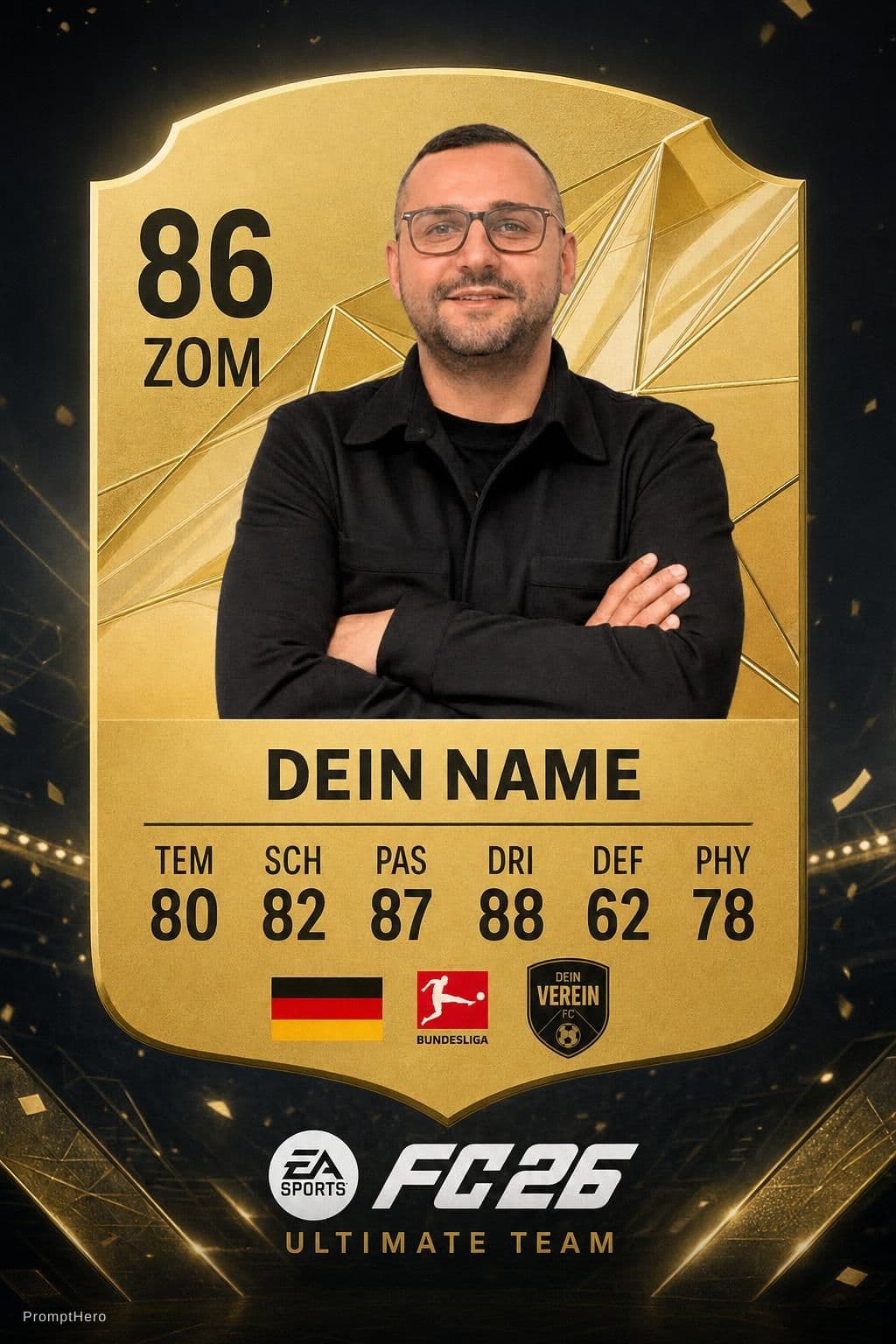AI generated: Erstelle mir eine Fifa 26 Pic mit meine foto