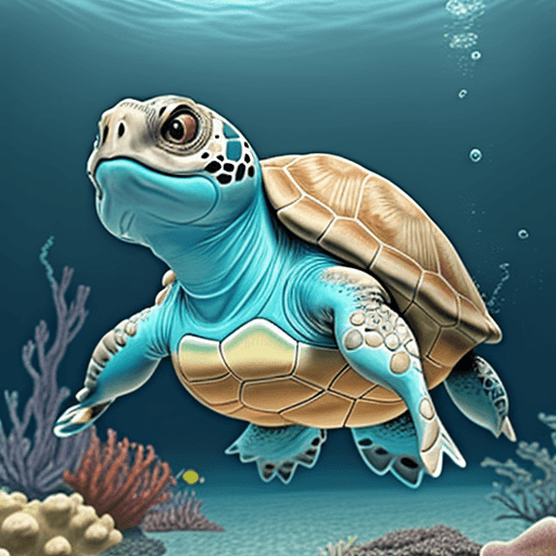 AI generated: 90s pokemon anime Loggerhead Turtle (Type: Water) - Based on the loggerhead turtle, a species of sea...