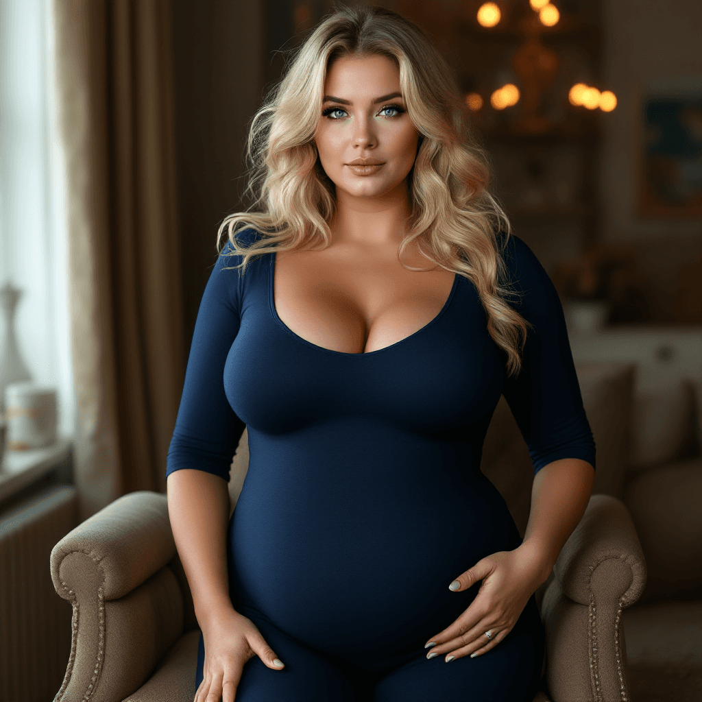 AI generated: Swedish blonde, tight-fitting, curvy body, 22-year-old woman, great lower shape, realistic 8k, makeu...