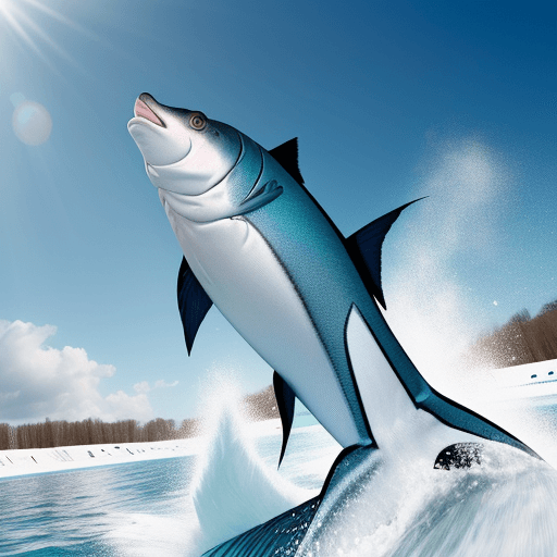 AI generated: un hybride entre un mille pattes et un marlin fish et un homme et un kangourou en ski nautique