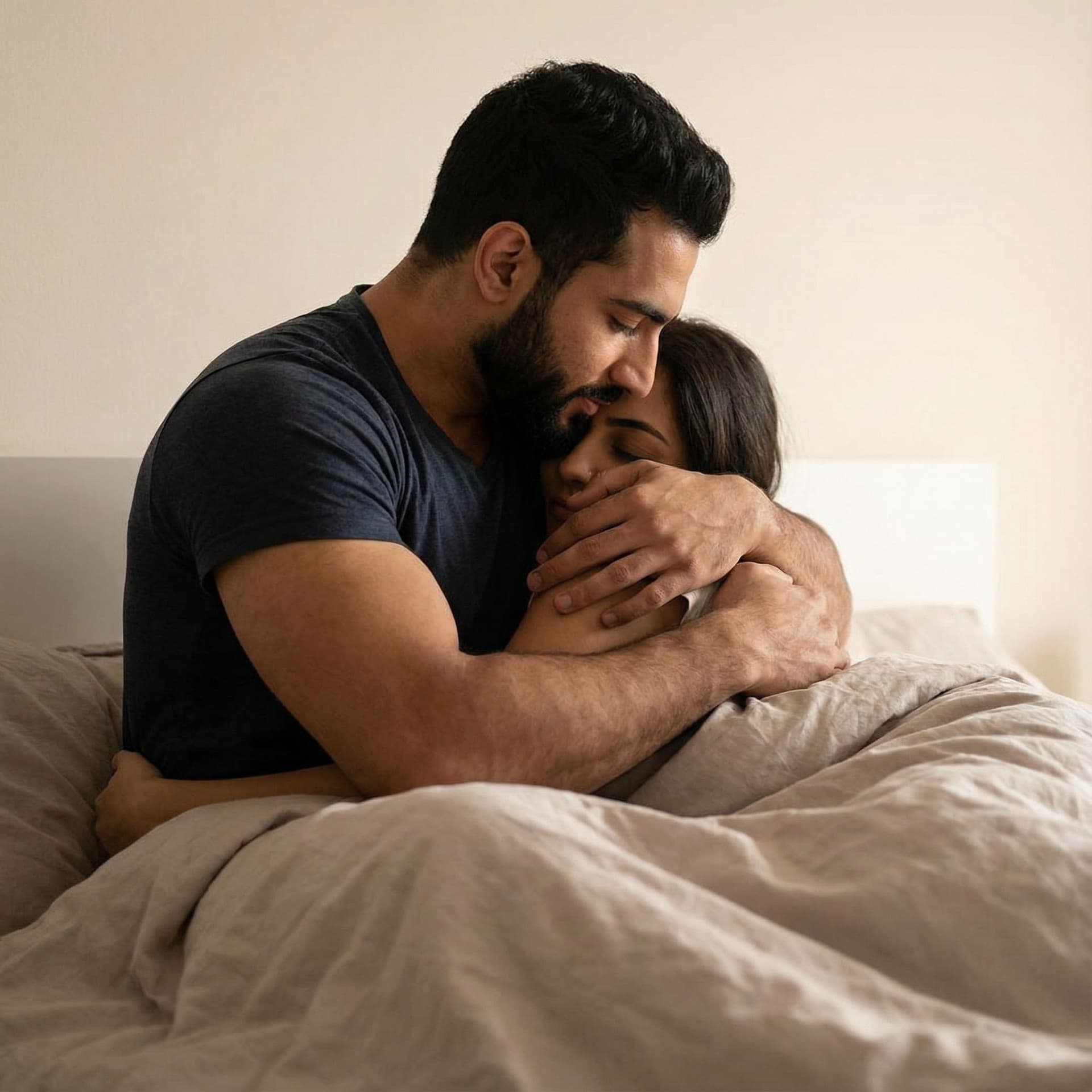 AI generated: A muscular arabian man having sex 