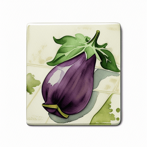 AI generated: watercolor eggplant --tile