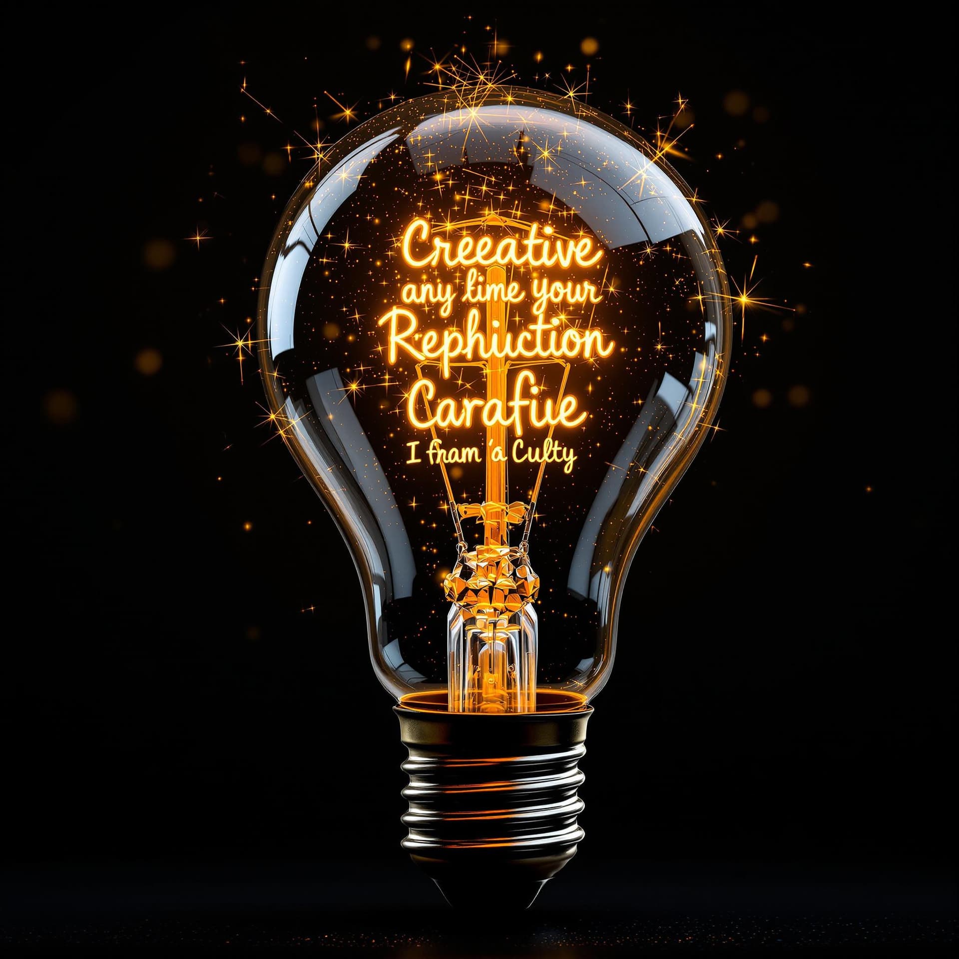 AI generated: A lightbulb with a list of creative writing ideas. dslr, ultra quality, sharp focus, tack sharp, dof...