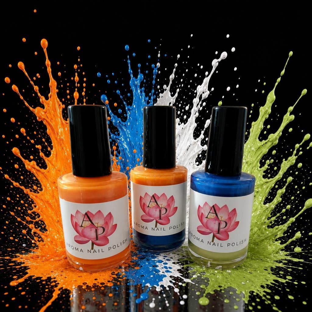 AI generated: Can you give me black, orange blue, white light green splash background?