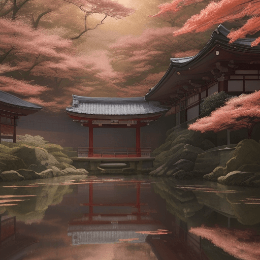 AI generated: anime korean anime korea, in the style of tj drysdale, zen-like tranquility, dappled, light red and ...