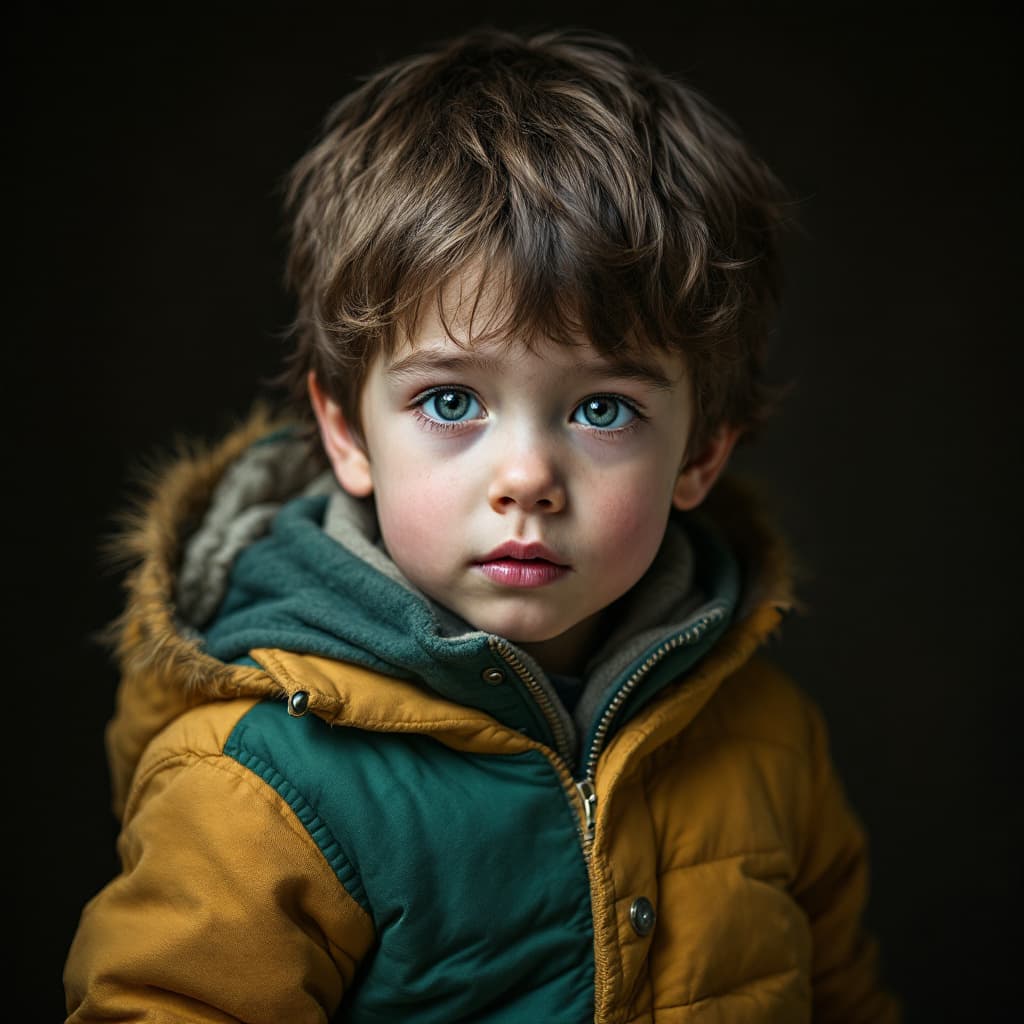 AI generated: High resolution photography, child six year old