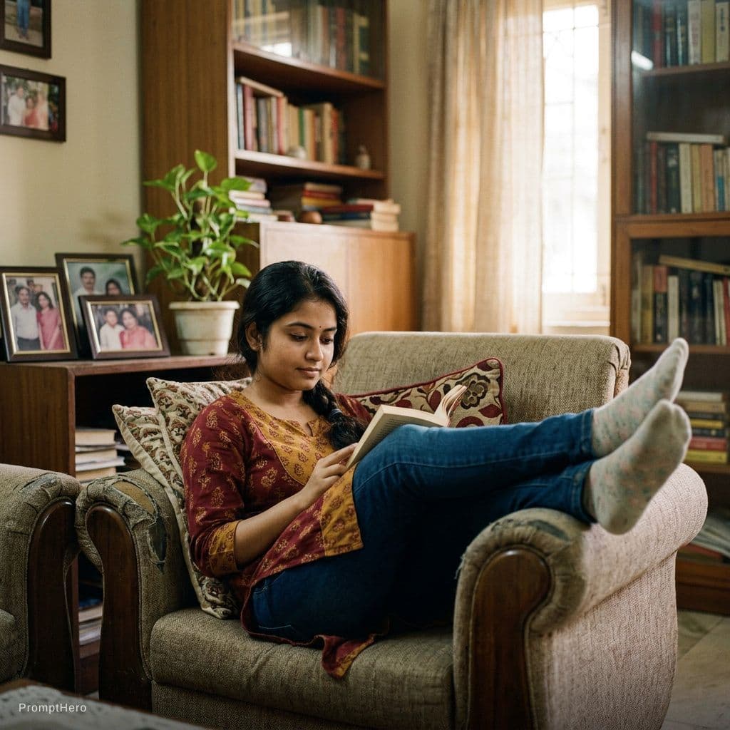 AI generated: Bengali girl legs up