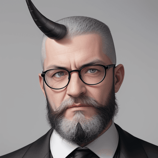 AI generated: photograph, front view, professional model, man, shaved hair and neat beard with horn-rimmed glasses...