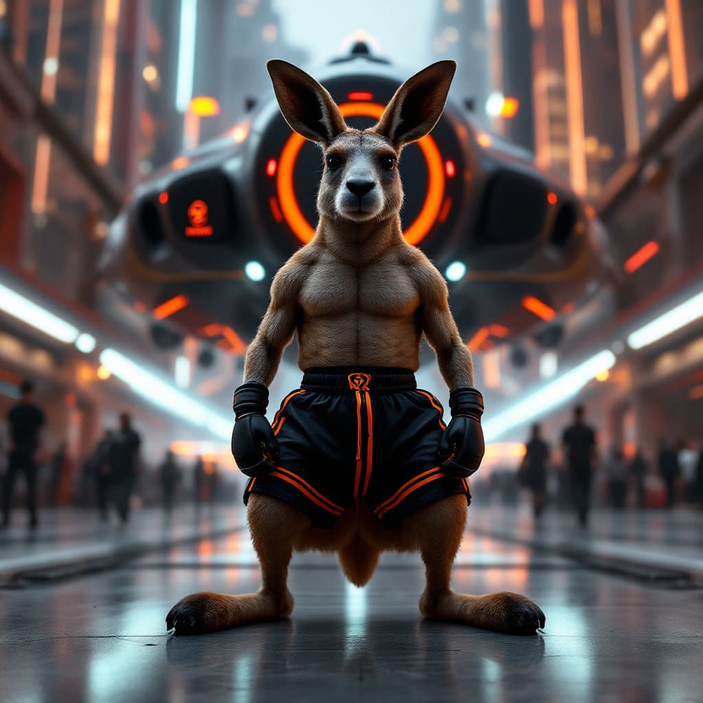 AI generated: Neon light reflections, triadic colors, symmetry, hyper detailed, octane render, wide angle epic sci...