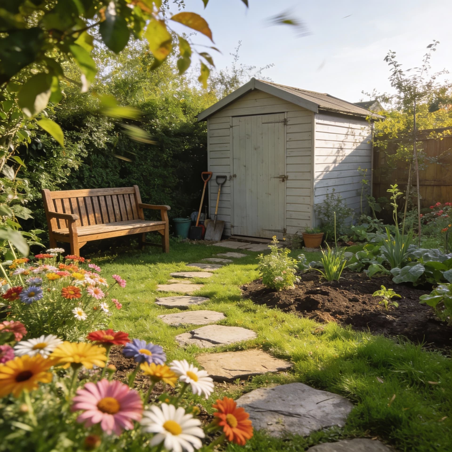 AI generated: Generate a normal garden no luxury