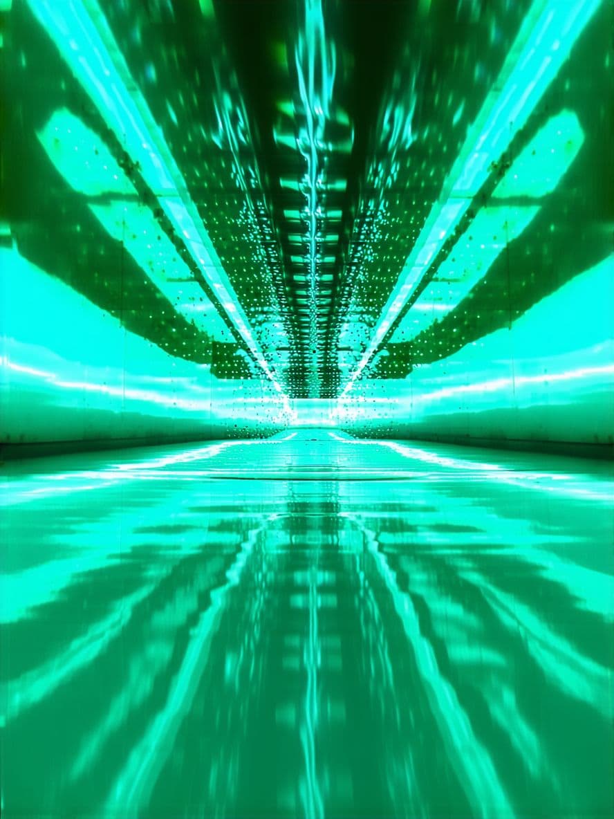 AI generated: fluchtpunkt perspective, lights, neon, pattern, liquid, background, fluid, flow, abstract, 
total, 