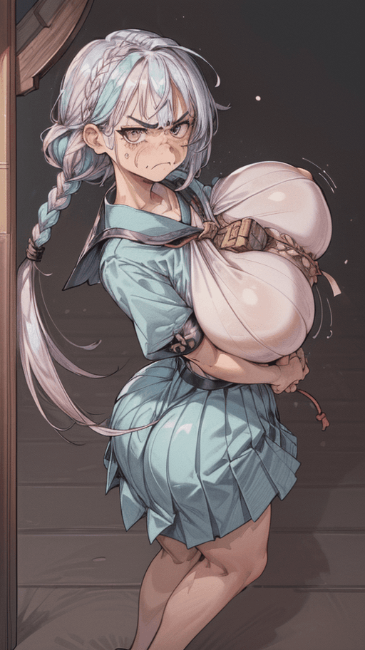 AI generated: A cute 21 year old female with (gigantic breasts, wide hips and big butt:1.3) wearing( full traditio...