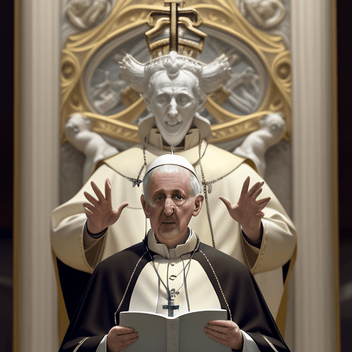 AI generated: une creature vatican leader