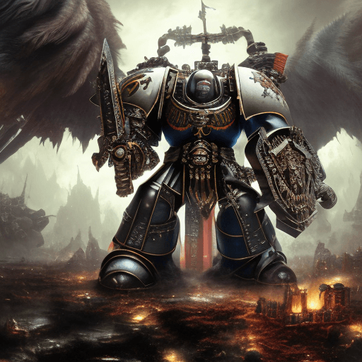 AI generated: warhammer 40k Dreadnoughts , warhammer 40k,gothic theme,photorealistic, raytracing, Unreal Engine, C...