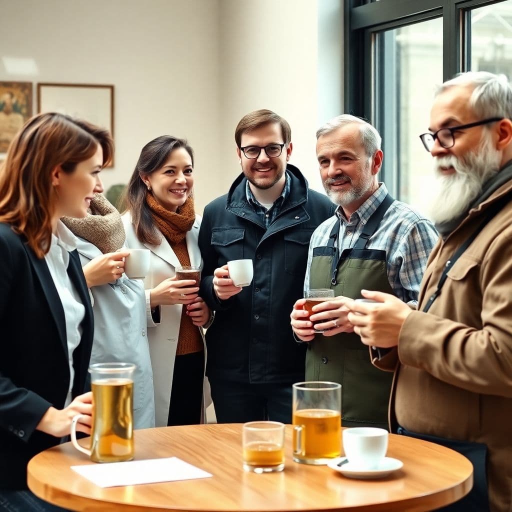 AI generated:  woman lawyer + woman geologist + man geologist + man - IT programmer + man art historian and antiqu...