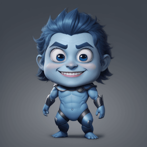 AI generated: animation, cute character, in hero outfit, big eyes, smiling, small nose, full body, fictional chara...