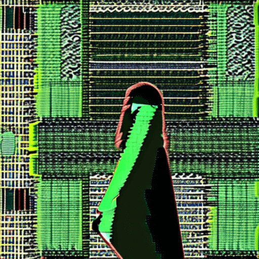 AI generated: bauhaus style clothe, big clothes, cool anime style, character, village center background, medieval ...