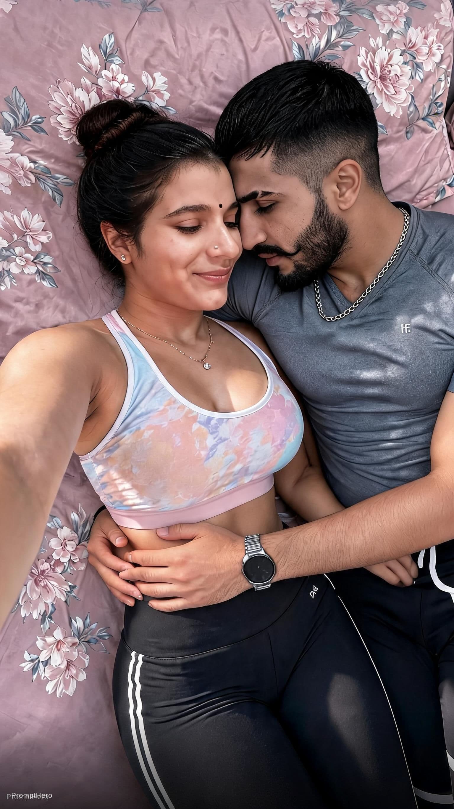 AI generated: A NSFW INTIMATE IMAGE OF THE COUPLE 