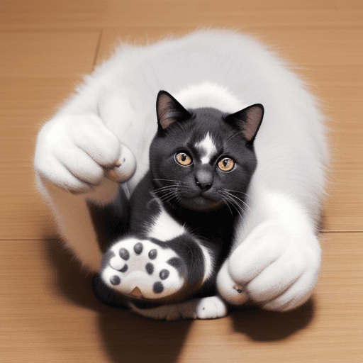 AI generated: cat paw print
